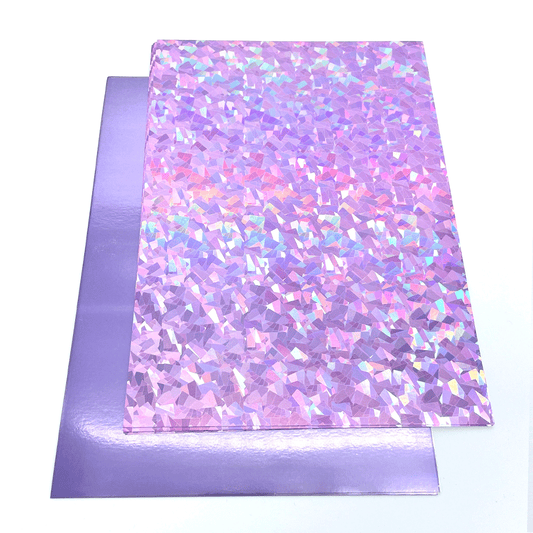 Paper Dienamics A4 Holographic card- Lavender Holographic mix - 10 Sheets