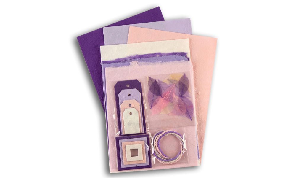 Paper Dienamics Natural Paper Arts Set - Pink Violets