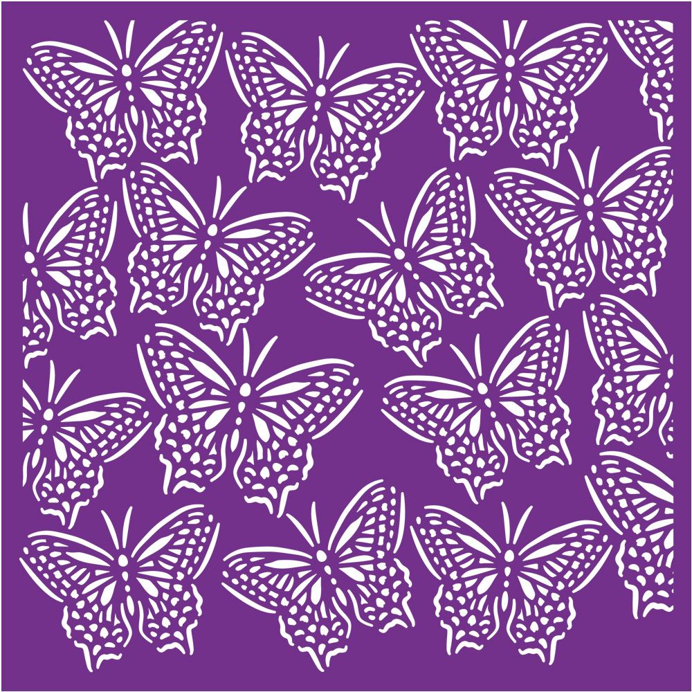 Crafters Companion Stencil 7 x 7" - Beautiful Butterflies