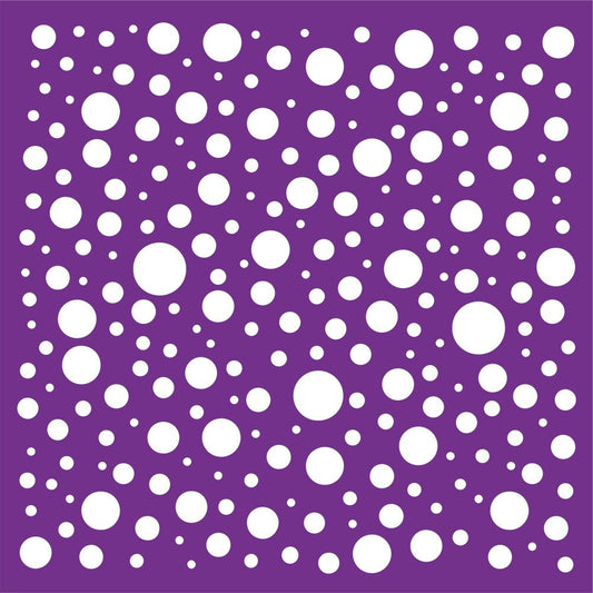 Crafters Companion Stencil 7 x 7" - Polka Dots