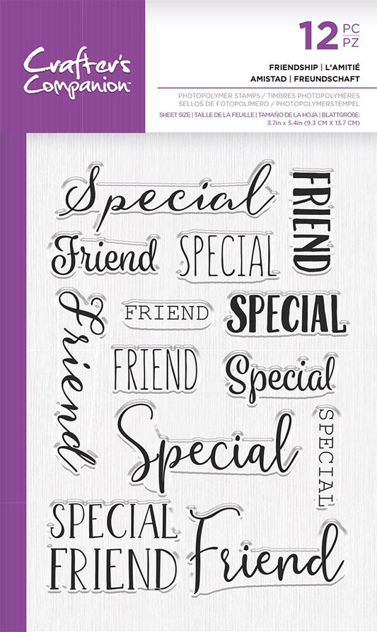 Crafters Companion - Photopolymer Stamp - Friendship