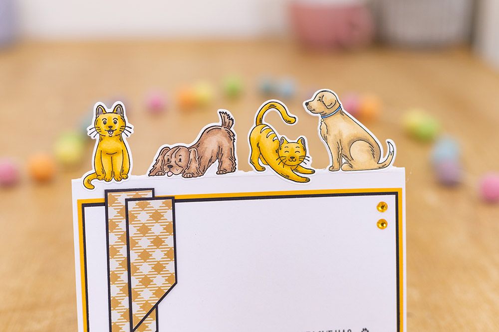 Gemini Cute Character Stamp & Die - Paw-sitively Perfect