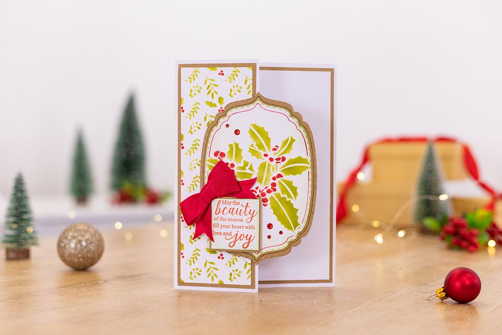 Crafters Companion Stencil - Holly Sprigs