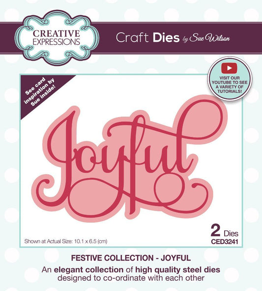 Creative Expressions Sue Wilson Festive Noble Joyful Craft Die