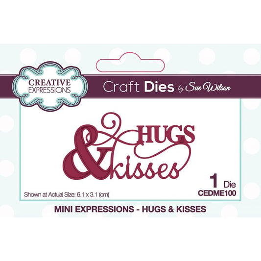 Creative Expressions Sue Wilson Mini Expressions Hugs & Kisses Craft Die