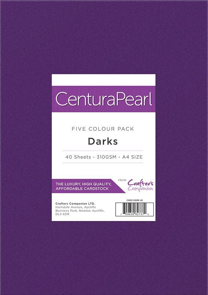 Crafters Companion Centura Pearl Printable Card Pack - A4 Darks