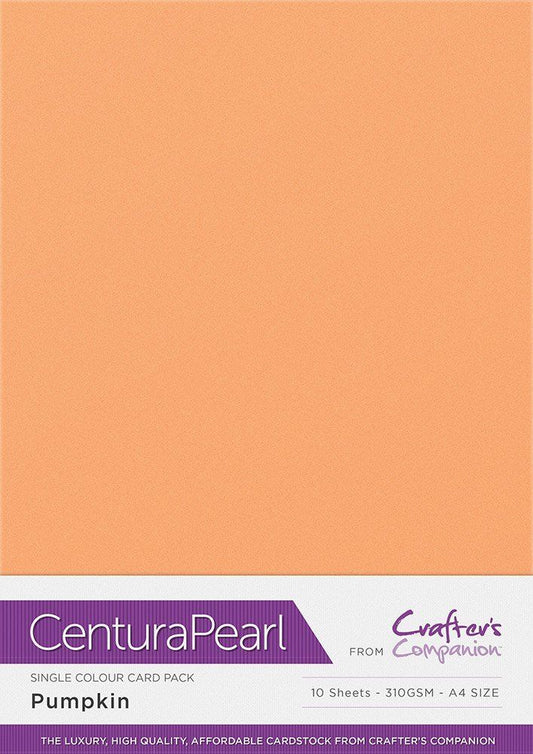 Crafters Companion Centura Pearl Single Colour A4 10 Sheet Pack - Pumpkin