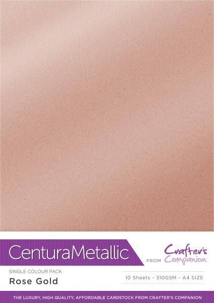 Crafters Companion Centura Pearl Metallic A4 Single Colour 10 Sheet Pack