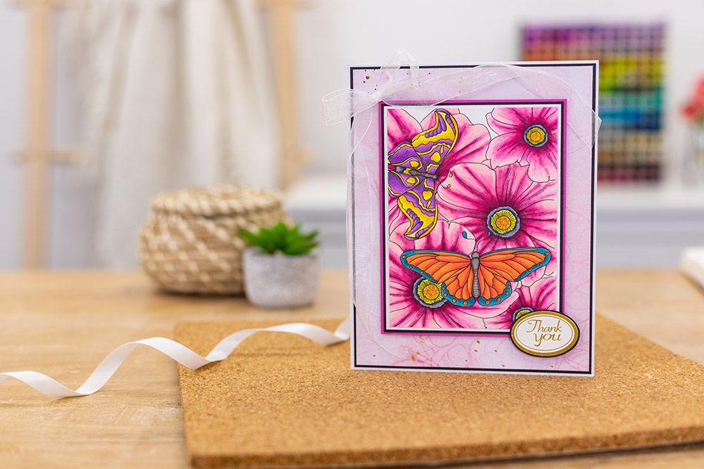 Crafters Companion Card Front Colouring Pads 3.75"X5- Butterflies And Botanics