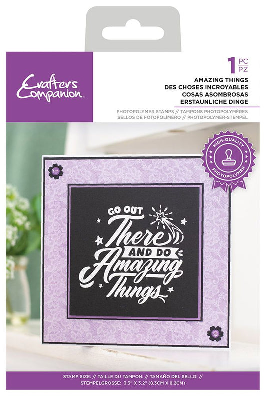 Crafters Companion - Photopolymer Stamp - Amazing things