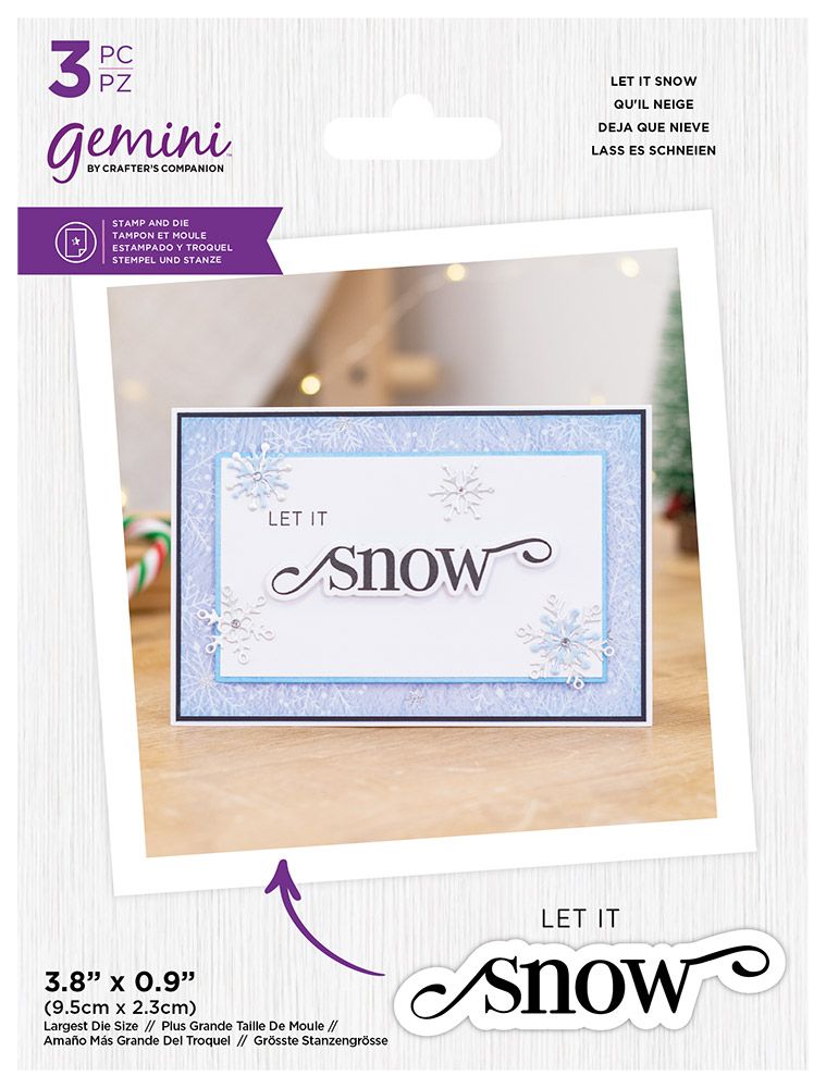 Gemini Christmas Fancy Sentiments Stamp and Die - Merry Christmas