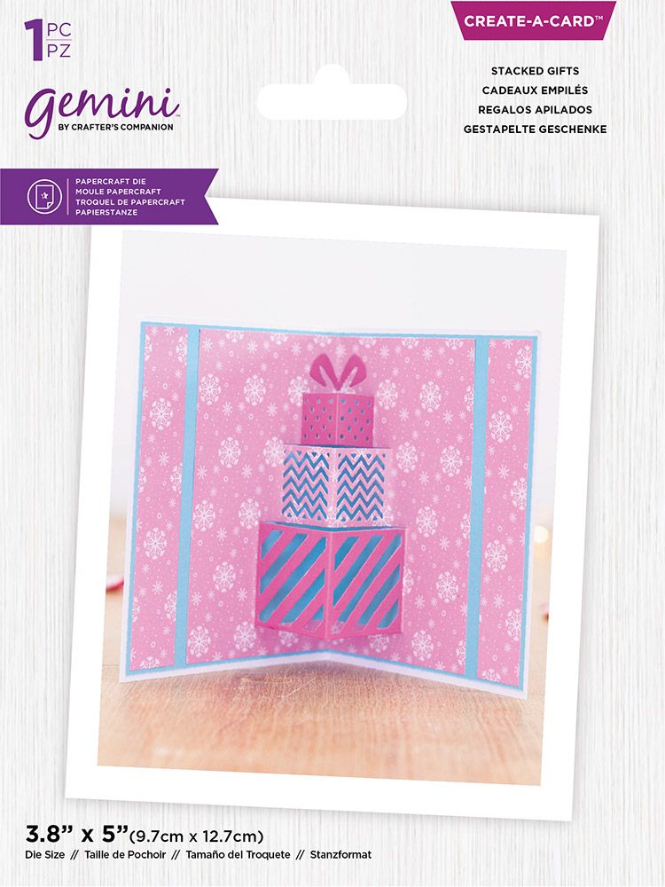 Gemini - Create A Card - Christmas Pop Out - Stacked Gifts