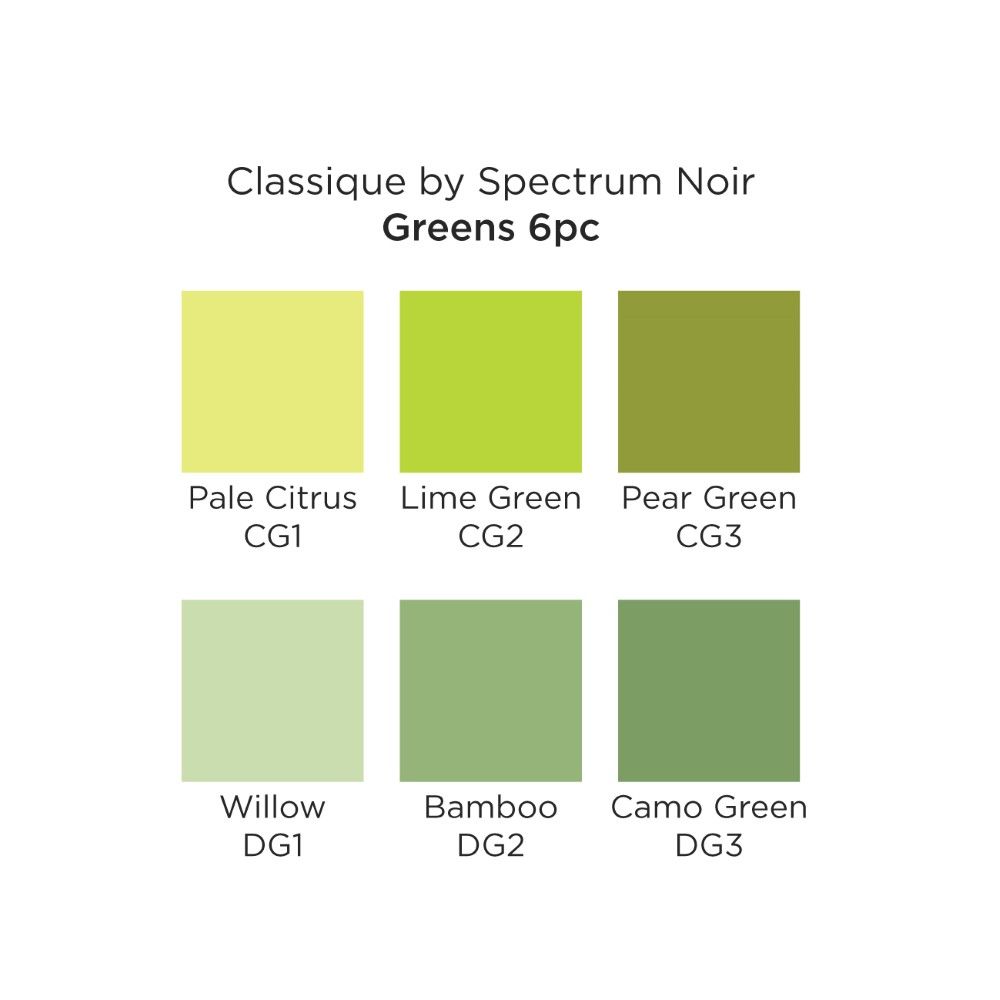 Spectrum Noir Classique 6PC - Greens