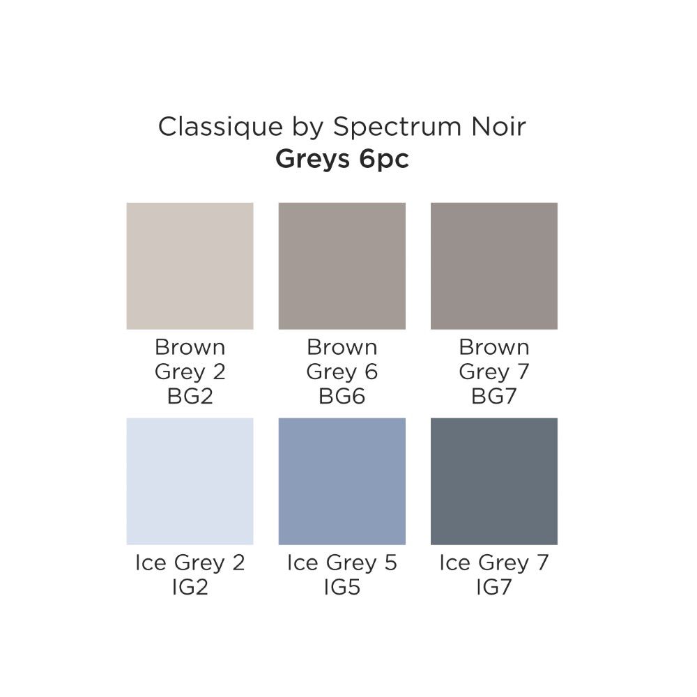 Spectrum Noir Classique 6PC - Greys