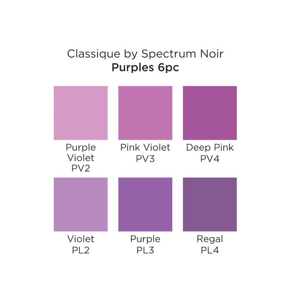 Spectrum Noir Classique 6PC - Purples