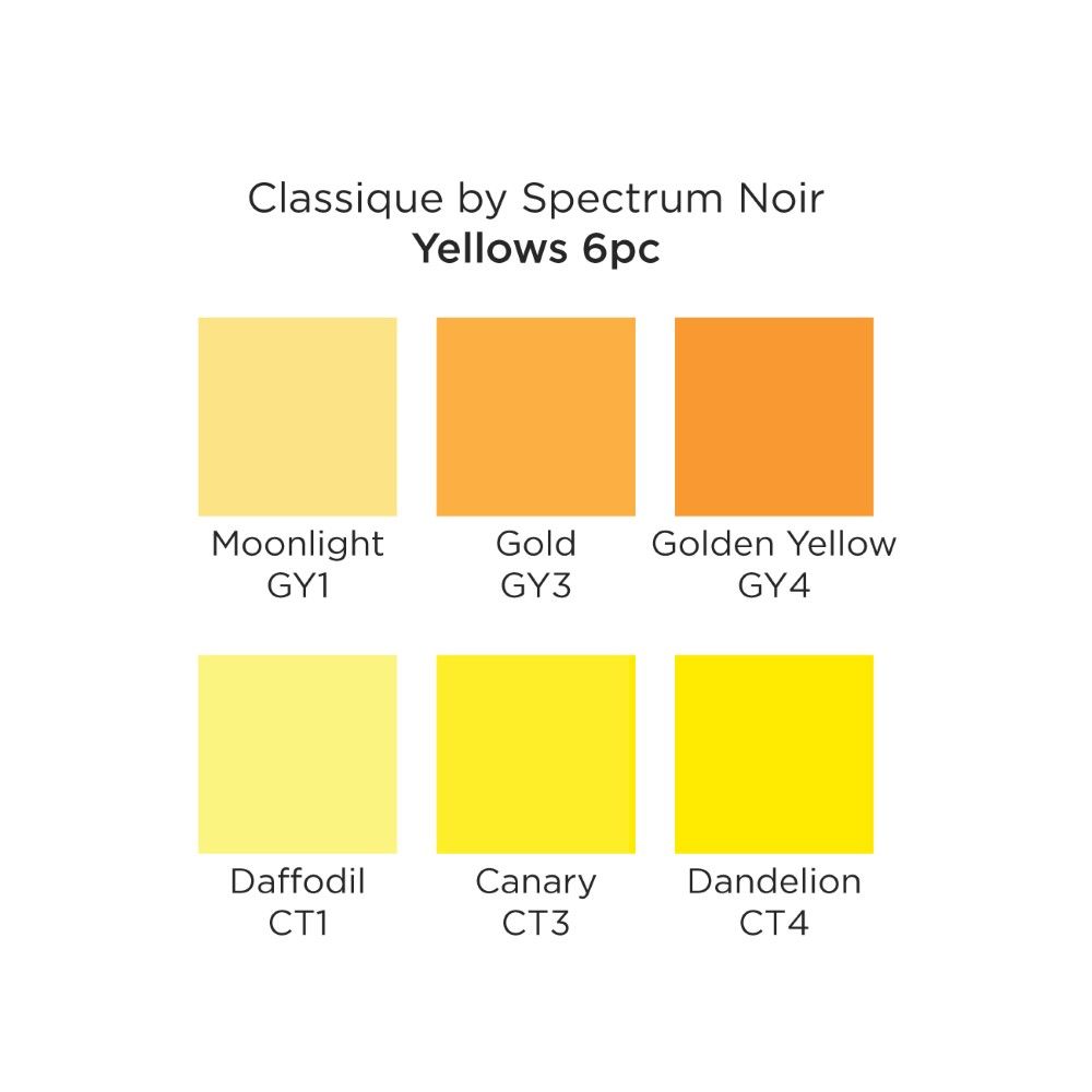 Spectrum Noir Classique 6PC - Yellows