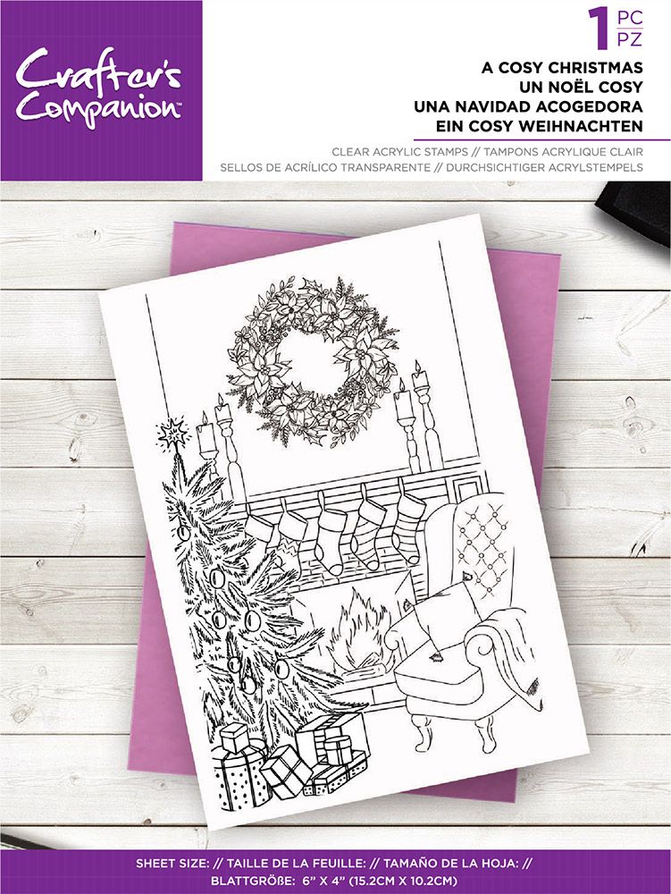 Crafters Companion - Clear Acrylic Stamp - A Cosy Christmas