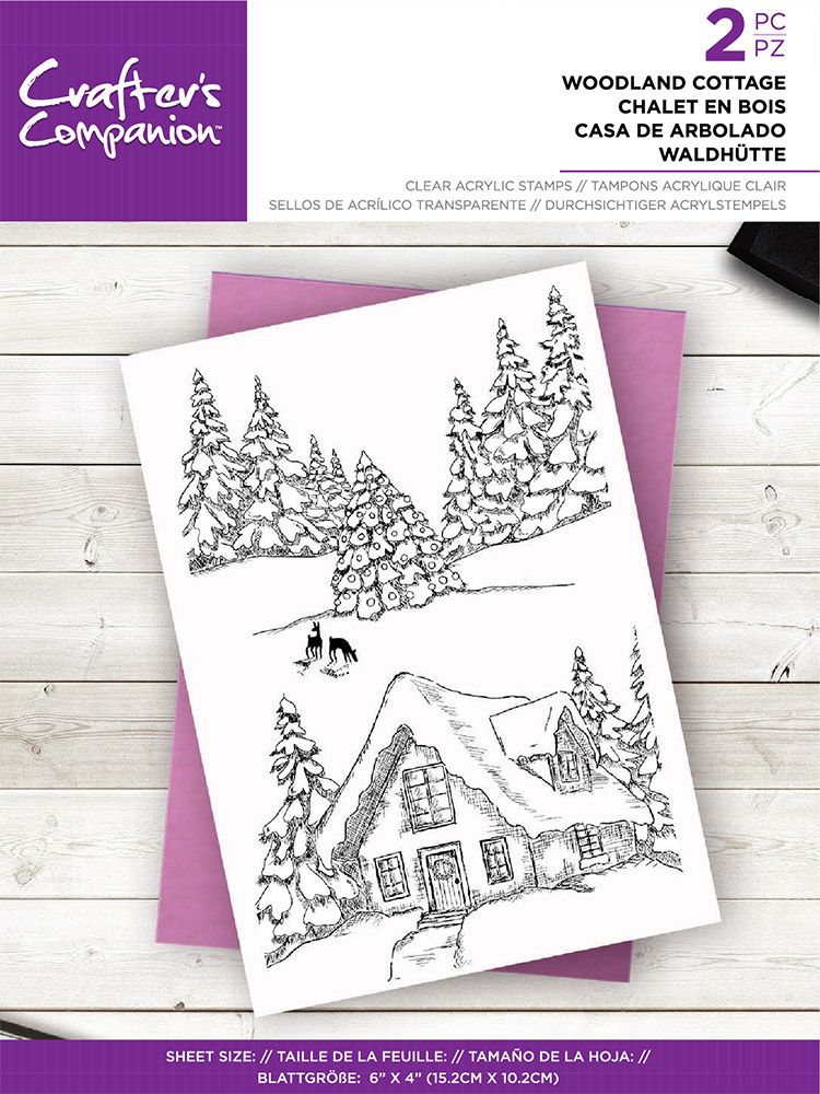 Crafters Companion - Clear Acrylic Stamp - Woodland Cottage