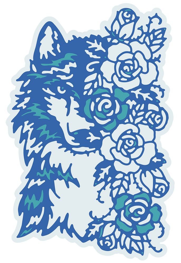 Gemini - Die - Elements - Floral Wolf