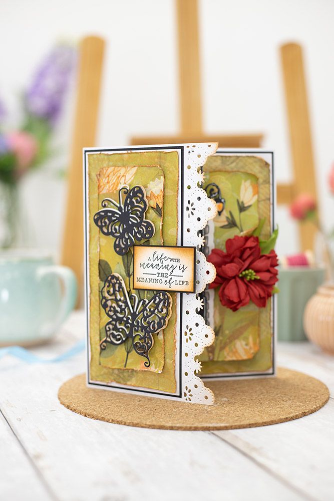 Sara Signature Country Lane Die - Swirled Butterflies