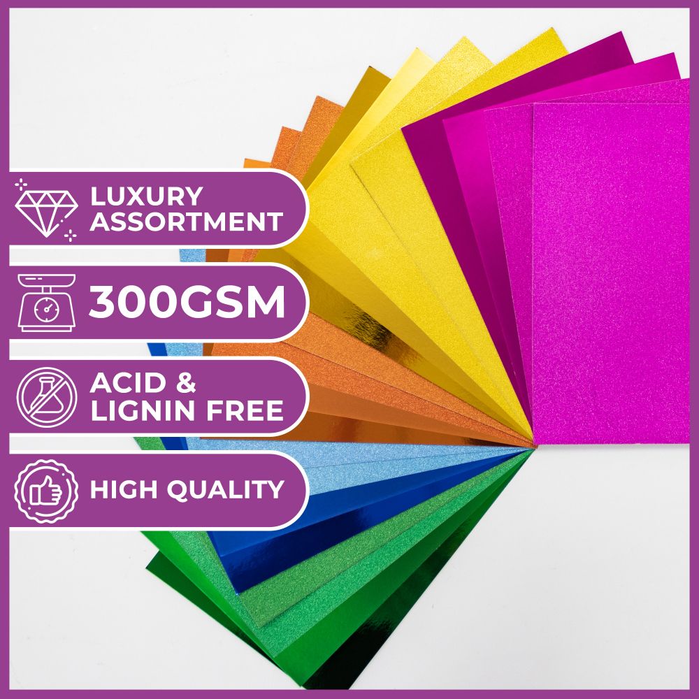 Crafters Companion A4 Luxury Cardstock Pack - Carnival