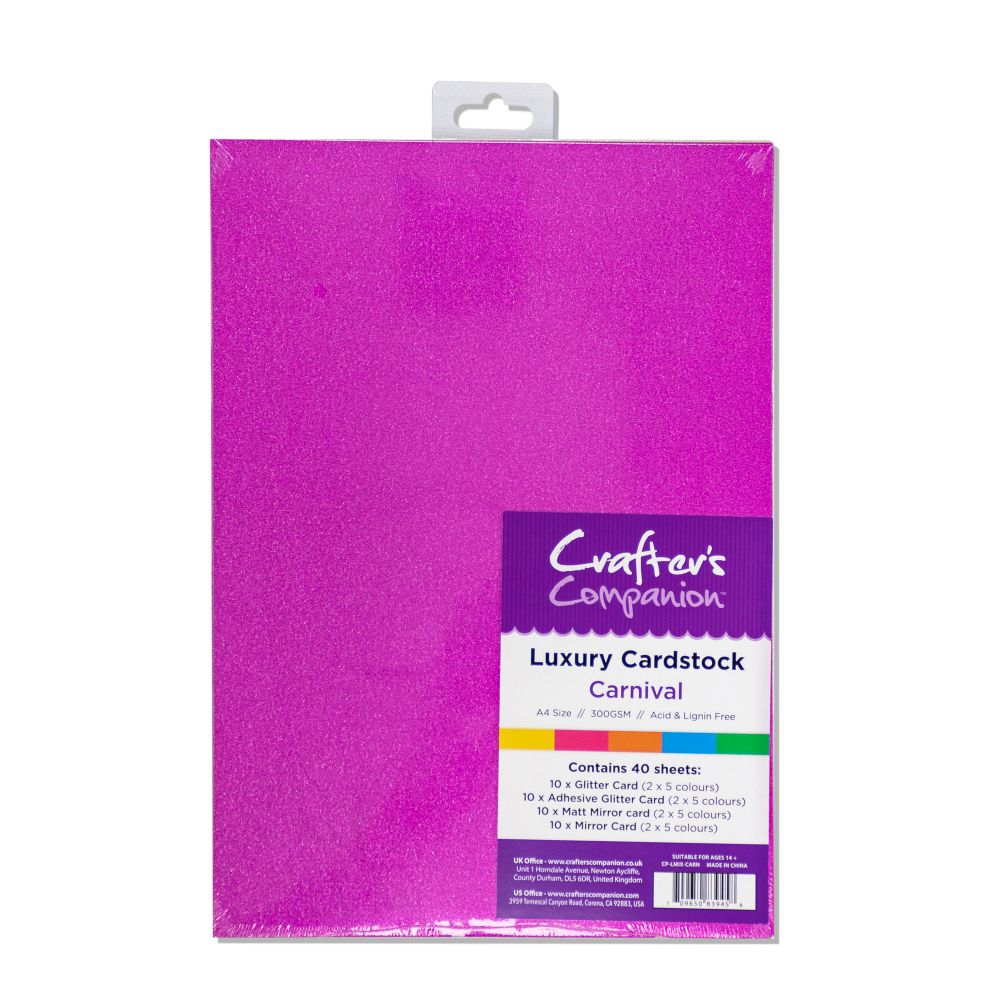 Crafters Companion A4 Luxury Cardstock Pack - Carnival