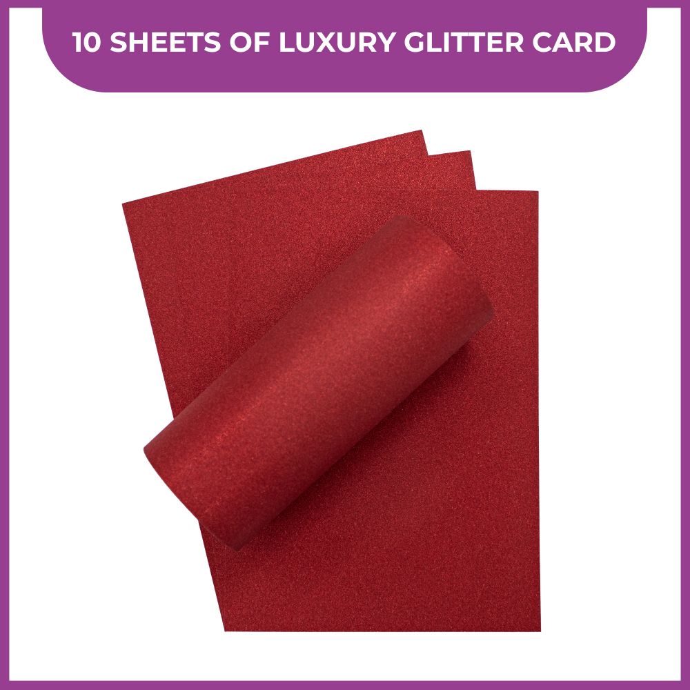 Crafters Companion A4 Luxury Cardstock Pack - Red