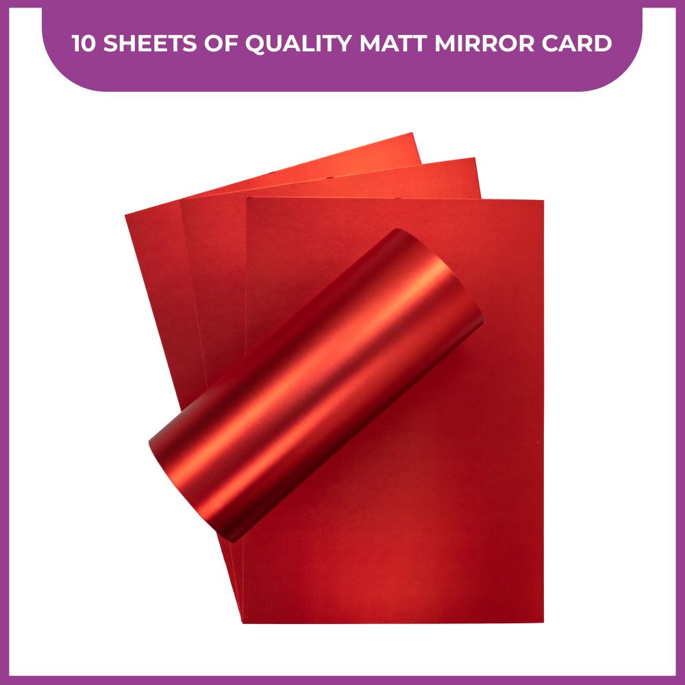 Crafters Companion A4 Luxury Cardstock Pack - Red