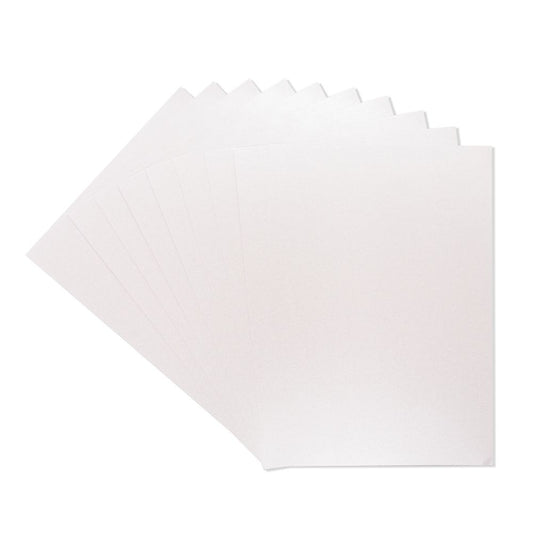 Centura Pearl Snow White Hint of Silver A4 Printable Card Pack - 10 Sheets