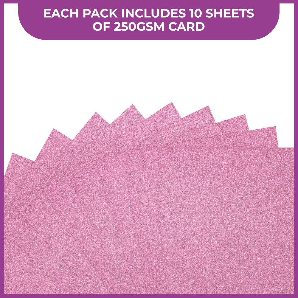 Crafters Companion Glitter Card 10 Sheet Pack