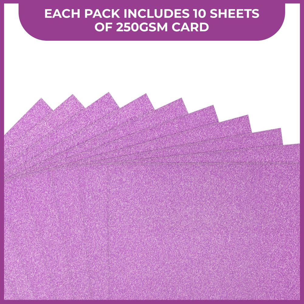 Crafters Companion Glitter Card 10 Sheet Pack