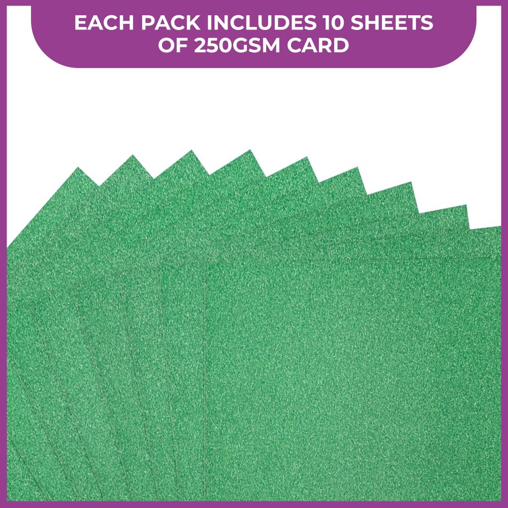 Crafters Companion Glitter Card 10 Sheet Pack