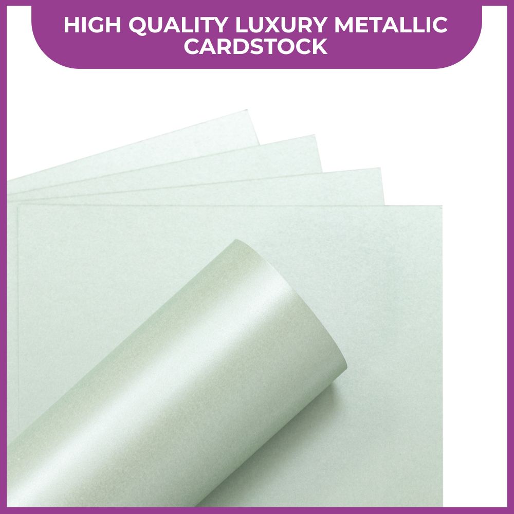 Crafters Companion Centura Pearl Metallic A4 Single Colour 10 Sheet Pack - Silver