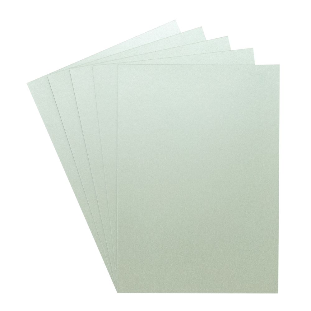 Crafters Companion Centura Pearl Metallic A4 Single Colour 10 Sheet Pack - Silver