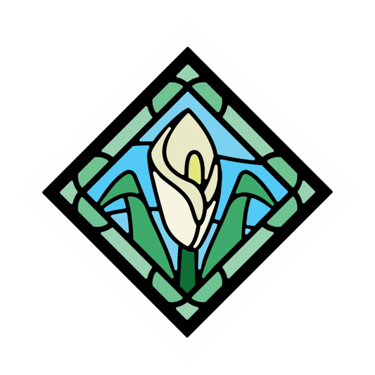 Gemini Stained Glass Window Die - Single Lily Window