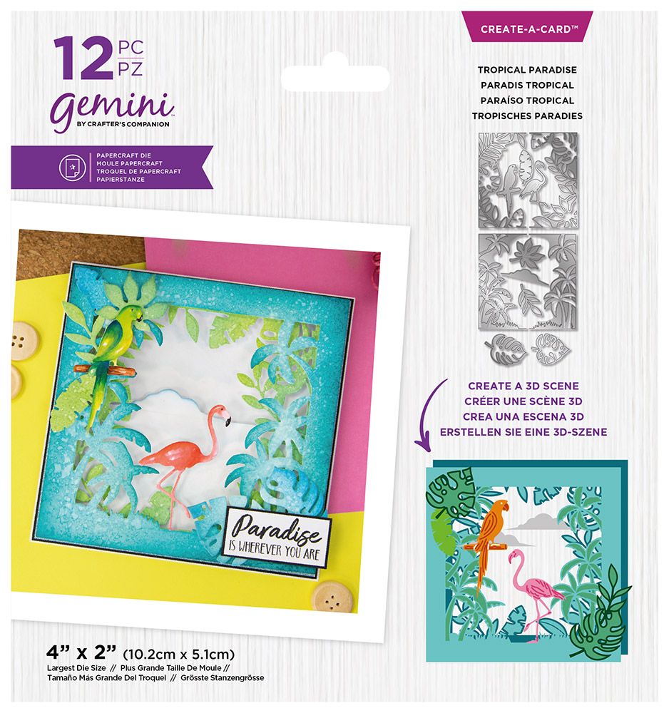 Gemini Create a Card Interchangeable Scene Die - Tropical Paradise