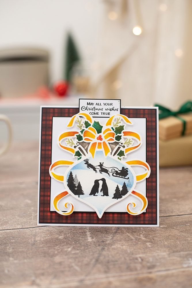 Gemini Celebrate the Season Die - Yuletide Bauble Outline