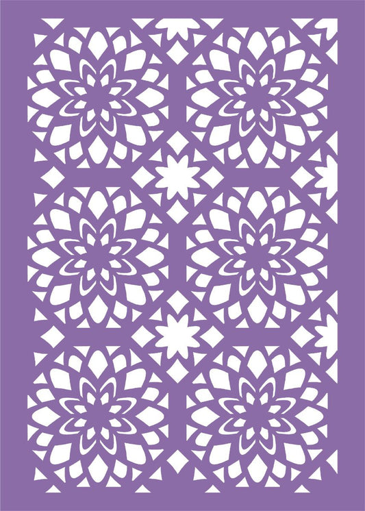 Crafters Companion Kaleidoscope Layering Stencils - Dahlia Delight