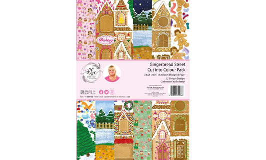 Dawn Bibby Creations A4 Gingerbread Street Cut into Colour Paper Pack with Forever Download