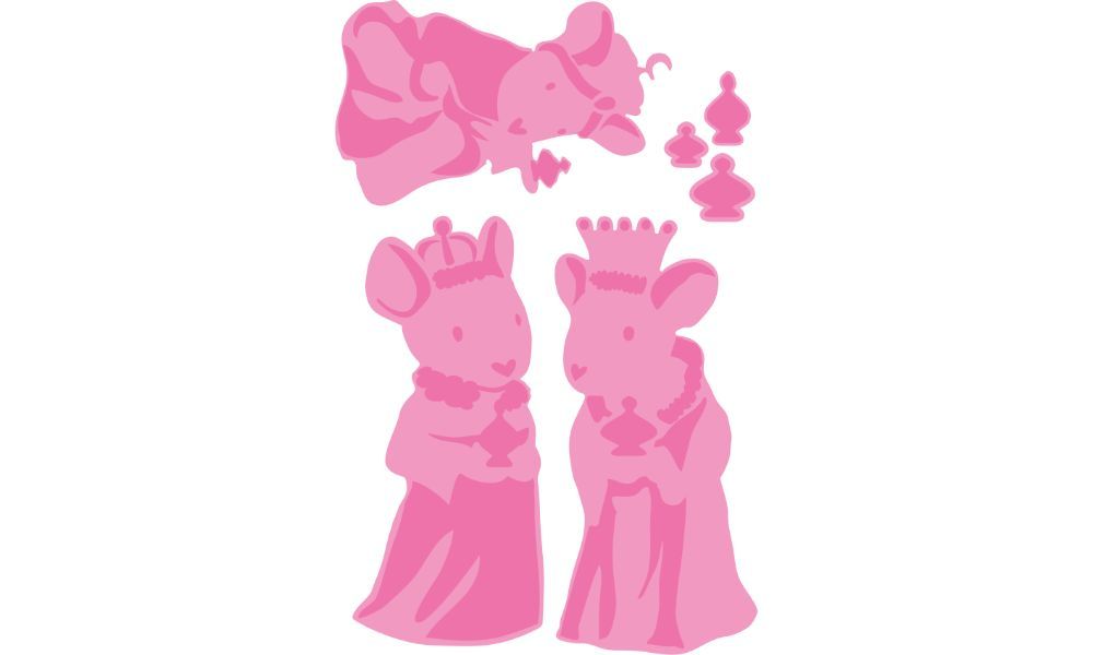 Dawn Bibby Creations A6 Mousemas Nativity The Three Kings Die Set