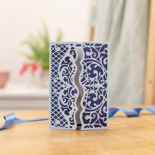 Gemini Decorative Gatefold Create-a-Card Die - Classic Lace