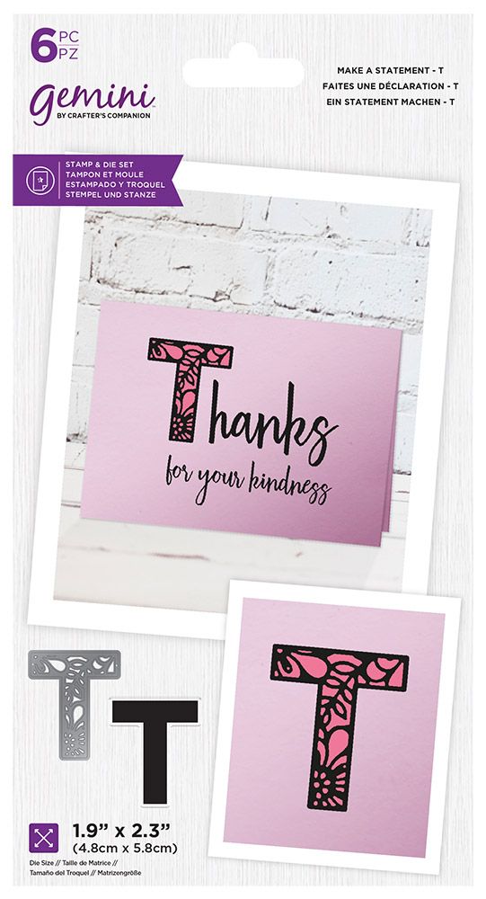 Gemini Make A Statement Stamp & Die - T