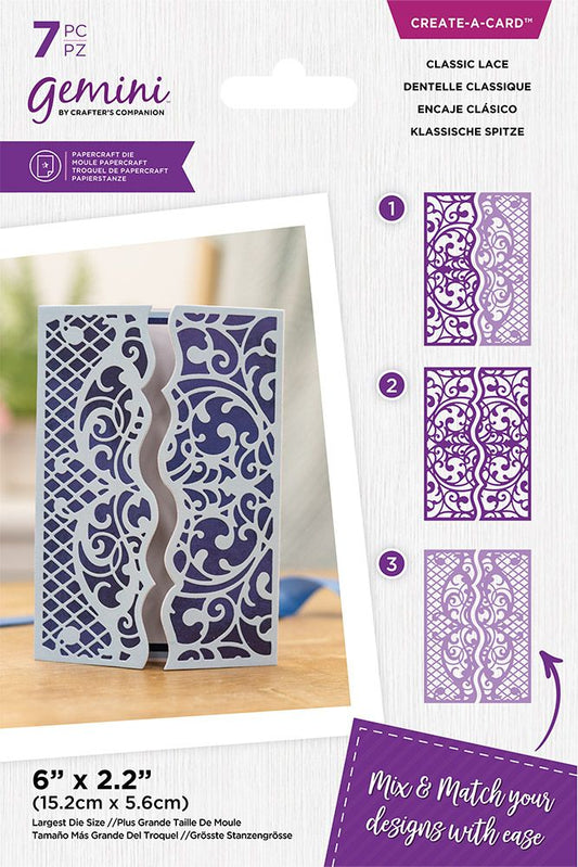 Gemini Decorative Gatefold Create-a-Card Die - Classic Lace