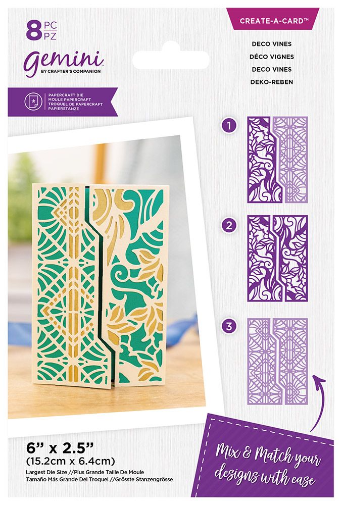 Gemini Decorative Gatefold Create-a-Card Die - Deco Vines