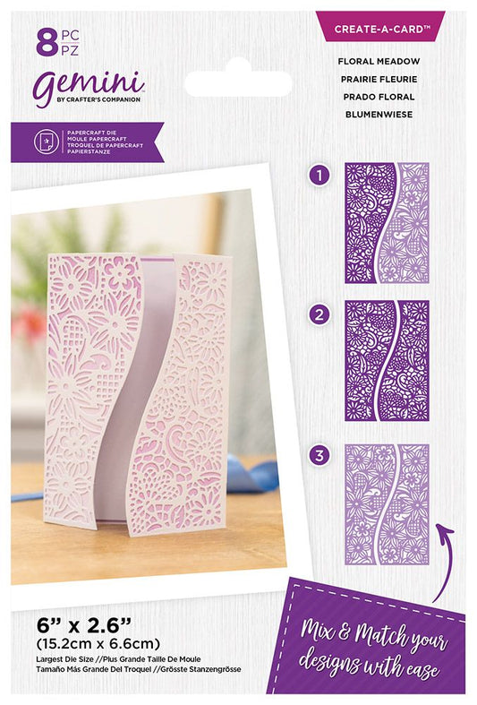 Gemini Decorative Gatefold Create-a-Card Die - Floral Meadow