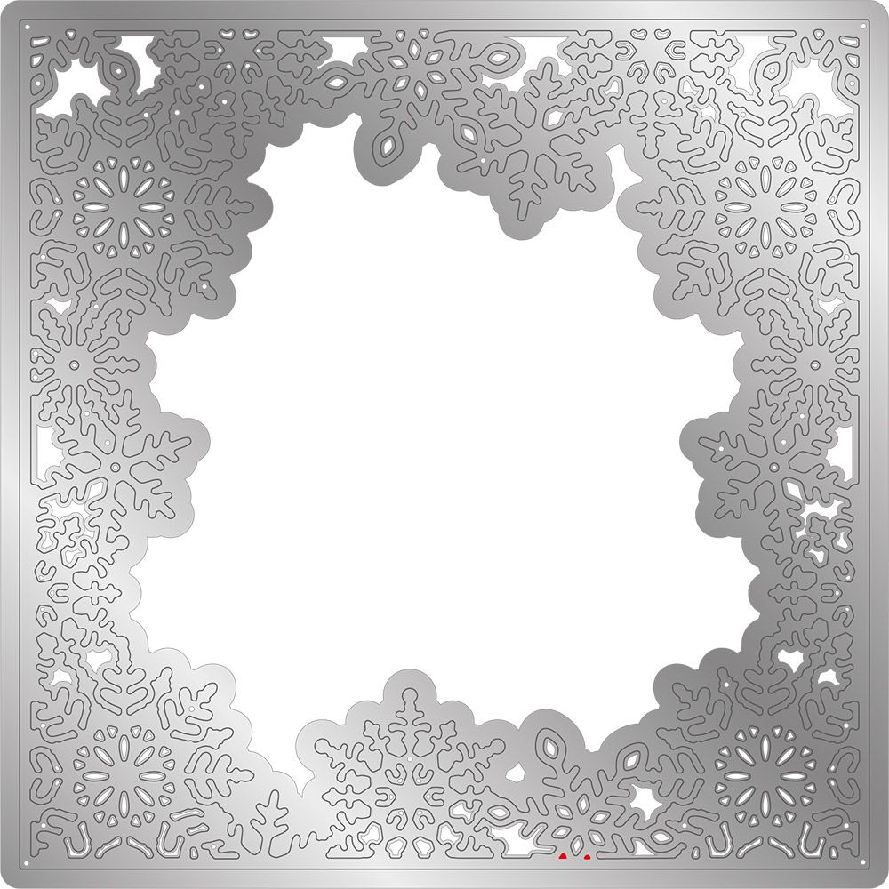 Gemini Christmas Decorative Frame Stamp and Die - Falling Snow