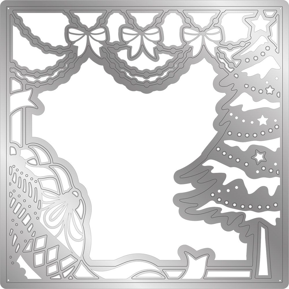 Gemini Christmas Frame Stamp and Die - Home for Christmas