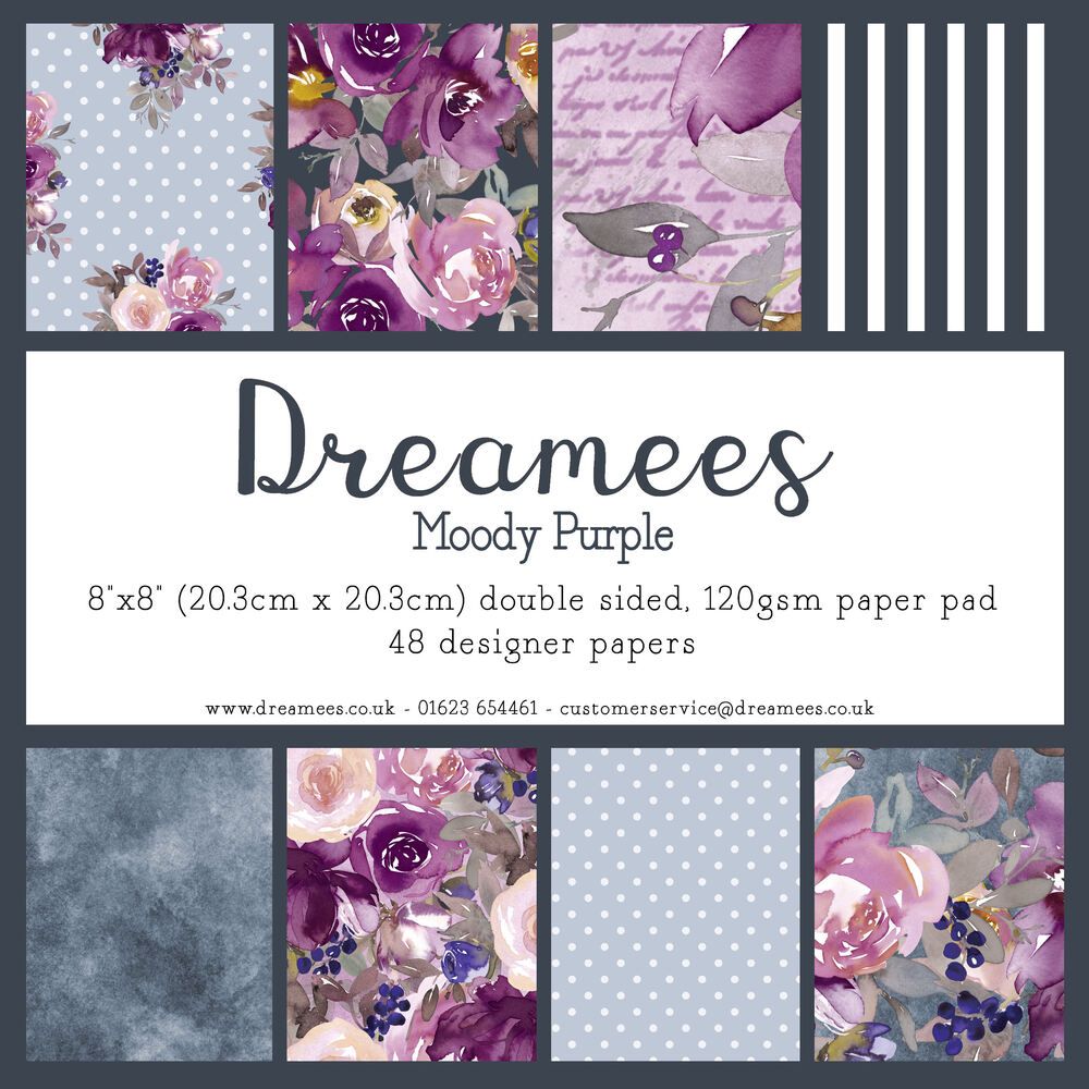 Dreamees Moody Purple 8x8 Paper Pad