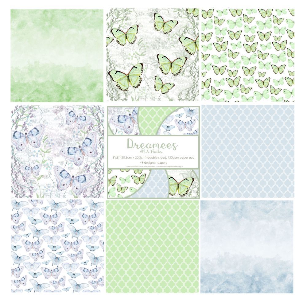 Dreamees All A Flutter 8x8 Paper Pad