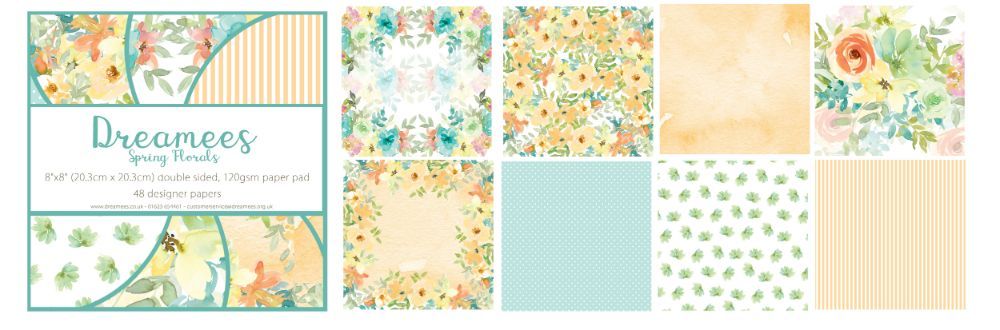 Dreamees Spring Florals 8x8 Paper Pad